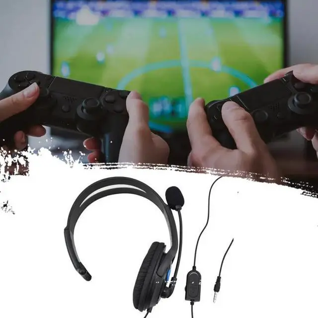 Alt view image 2 of 5 - 3.5mm Jack Wired Earphone gaming headphone Single Side Game Headset Noise Canceling with Mic for PS4 Game PC