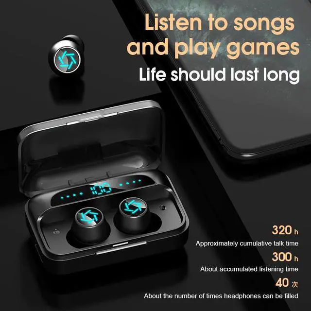 Alt view image 3 of 5 - Bluetooth Earphones Headphones Wireless Earbuds Gaming Headset Audifonos Bluetooth Inalambrico Ecouteur with Microphone