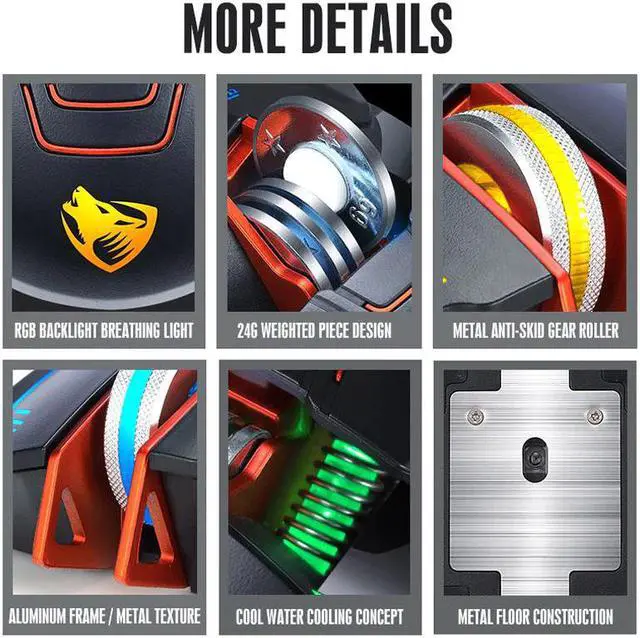 Alt view image 3 of 5 - NEW V9 USB Wired Programmable Gaming Mouse 3200DPI Adjustable Backlight 8 Custom Button Mechanical Gaming Mice for Pro Gamer/LOL