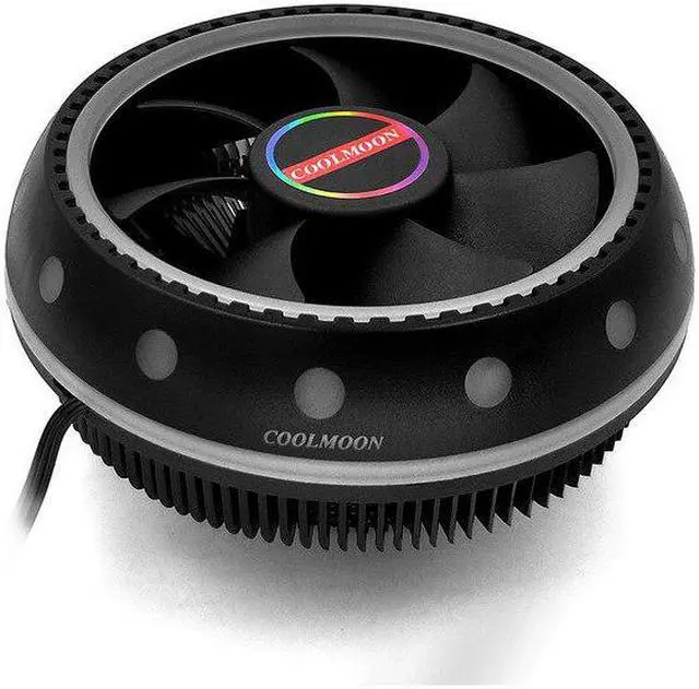 Alt view image 4 of 5 - PC CPU Cooler Fan Heatsink LED Aperture CPU Cooling Fan Quiet Radiator