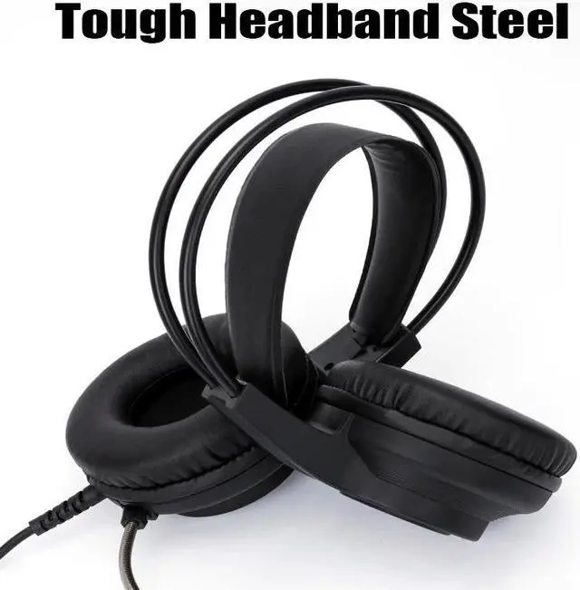 Alt view image 5 of 5 - Gaming Earphones with Mic 3.5mm Wired Headset Stereo Sound Game Headphone for PC Gamer Computer Laptop PS4 LED RGB Light