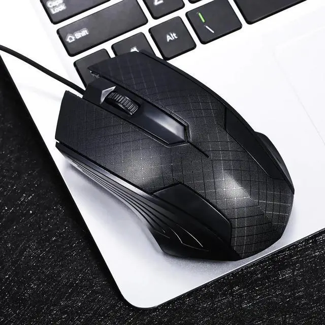 Alt view image 3 of 5 - Wired Gaming Mouse 1600 dpi 3-Button USB Optical Mouse with 1.1M Cord Mice Compatible pc mouse for pc laptop computer