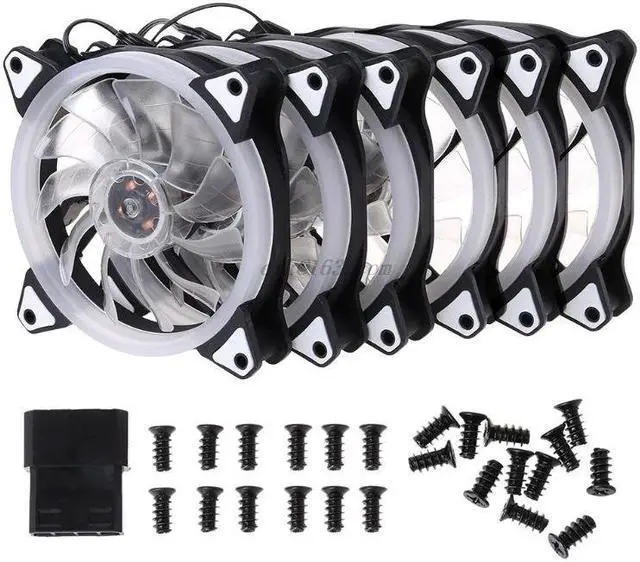 Main image of 1Set 120MM Computer PC Laptop Case Cooling Fan Adjustable RGB LED Light Cooler