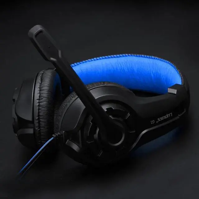 Alt view image 3 of 5 - 2 Colors 3.5mm Wired Stereo Headphones Interface Head-mounted Gaming Headset Laptop Computer PC Earphon Microphone Headphones