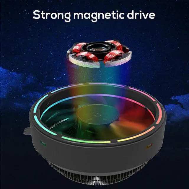 Alt view image 5 of 5 - 122mm LED Ultra Silent Computer PC Case Fan Fine Aperture RGB 12V Cpu Heatsink Cooler Master Cooling Fan DC 12V 3P Connector