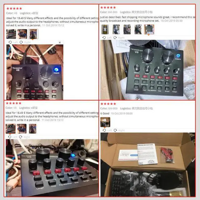 Alt view image 5 of 5 - 800 Studio Microphone Kits With Filter V8 Sound Card Condenser Microphone Bundle Record Ktv Karaoke Smartphone Microphone