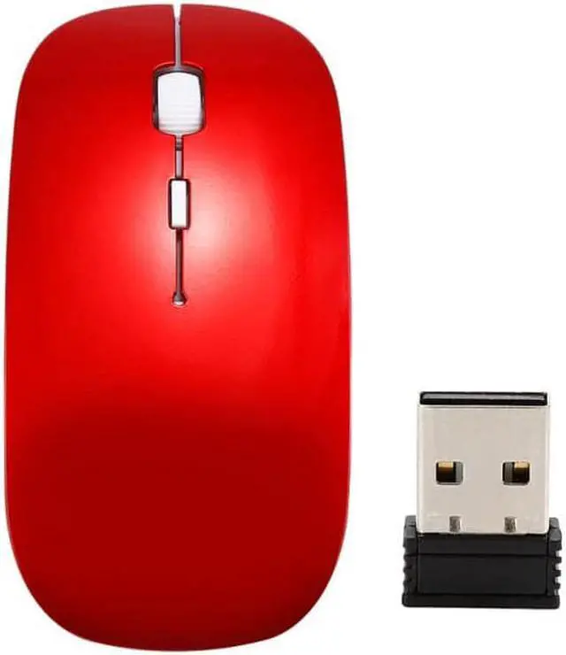 Alt view image 5 of 5 - 2.4Ghz Wireless Mouse 1600 DPI Portable Mouse USB Receiver Computer Mouse Wireless Rechargeable Gaming Mouse