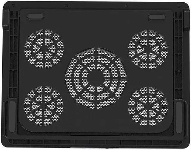 Alt view image 4 of 5 - Radiator Cooler Pad Heat Dissipation Computer Base with 5 Cooling Fans