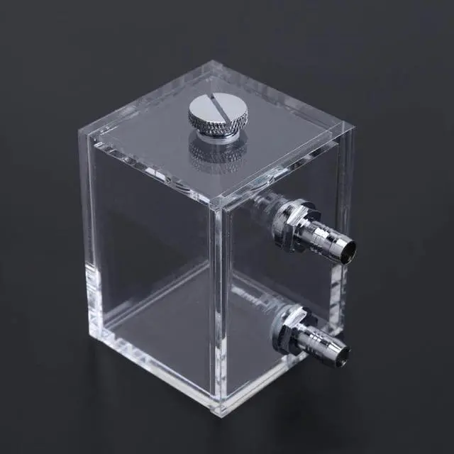 Alt view image 3 of 5 - Tank with 2pcs Tube Connecters 1pc Block PC Computer Liquid  Cooling System Accessory