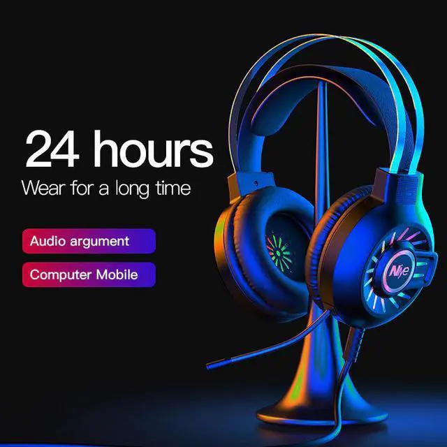 Alt view image 2 of 5 - Headphones Wired Professional Gaming Headset Studio Dynamic Headphone With Microphone 7.1 USB Audio Surround Sound Headset