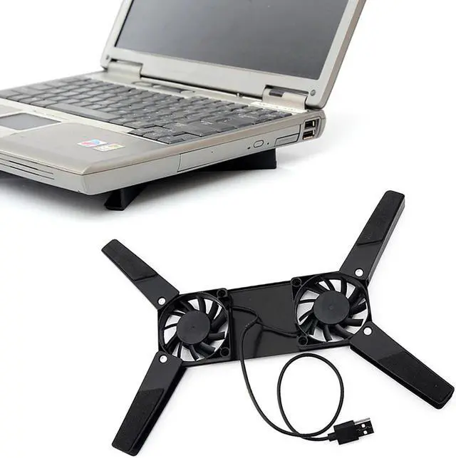 Main image of Smart Portable Slim USB Fan Laptop Cooling Pad 2 Fans Cooler Plug Play for Notebook PC Laptop Computer Peripherals