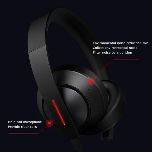 Alt view image 5 of 5 - New Original  Mi Gaming Headphone 7.1 Virtual Surround Sound Dual Mic Noise Reduction LED  Game Light Effect