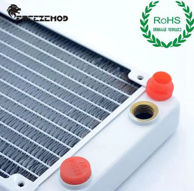 Alt view image 2 of 5 - 360mm Copper Radiator White Water Cooler Heat Sink Piano Paint Thickness 27mm For Water Cooling ROHS Certification