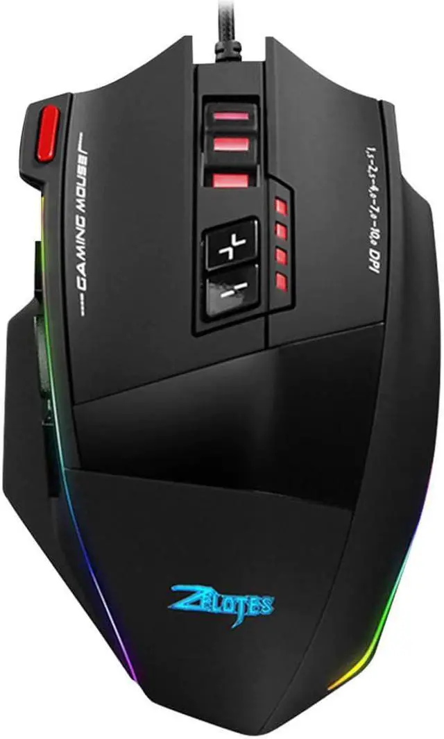 Alt view image 2 of 5 - C-13 13 Programmable Buttons Wired USB Mouse 5 Levels 1500-10000DPI Adjustable RGB Optical Gaming Mice