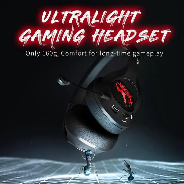 Alt view image 2 of 5 - E3 Pro Gaming Headphones with 7.1 Surround/ Stereo 2 in 1 Gaming headset with Detachable Mic for Xbox/PS4/PC/Phones