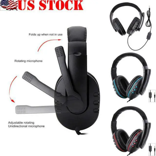 Main image of 3.5mm Stereo Wired Gaming Headset Headphone For PS4/PC/xBoxOne/Nintendo Switch