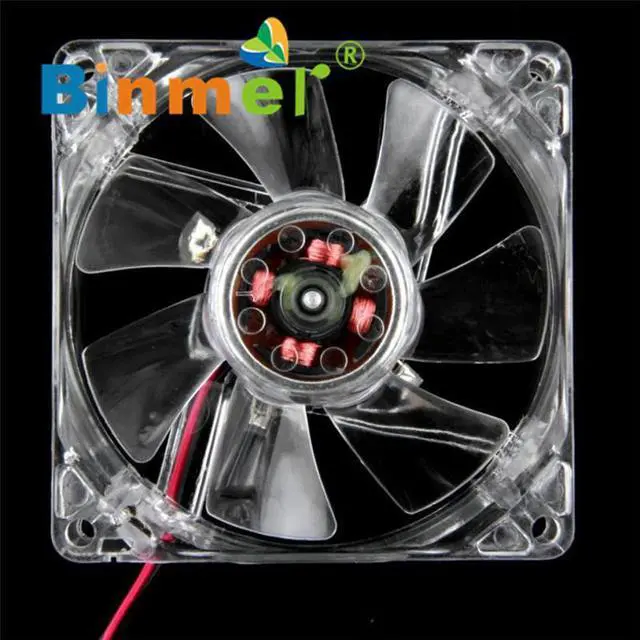 Main image of Quad 4-LED Light Neon Clear 80mm PC Computer Case Cooling Fan Mod_KXL0718