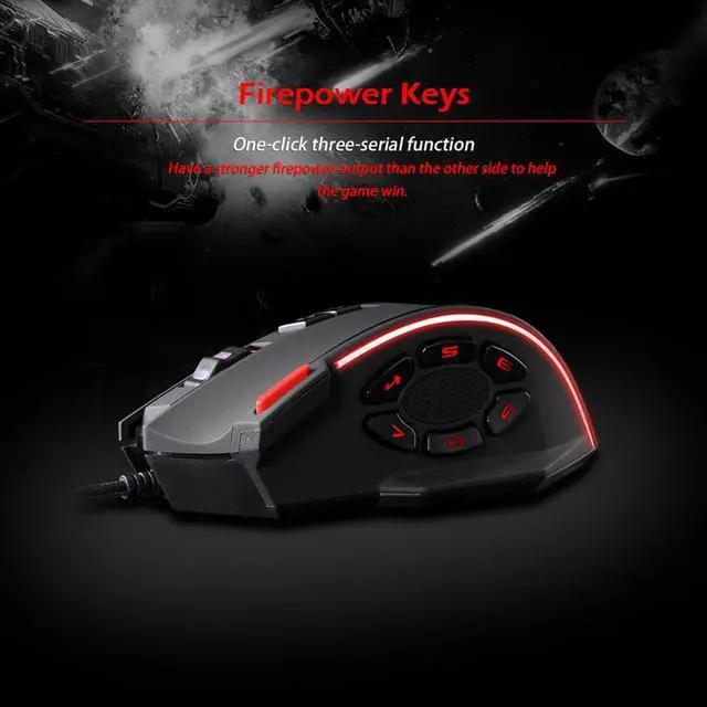 Alt view image 3 of 5 - C-13 13 Programmable Buttons Wired USB Mouse 5 Levels 1500-10000DPI Adjustable RGB Optical Gaming Mice