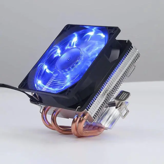 Alt view image 2 of 5 - 12V Quiet Cooled Fan Computer CPU Cooler Copper Heatsink Cooling Fan Radiator For LGA 1366 Blue