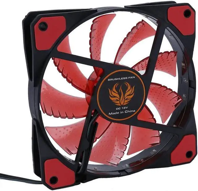 Alt view image 5 of 5 - 120mm pc computer fan 15 Lights LED Cooler Cooling Fan Plastic 12V DC 4P 3P 120*120*25mm Easy Installed Fan Colorful Computer