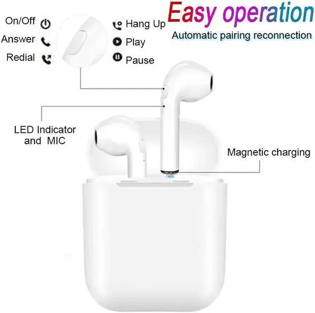 Alt view image 4 of 5 - tws bluetooth earphone wireless headphones wireless gaming headset earbuds wireless ear headset w1 chip for  iphone
