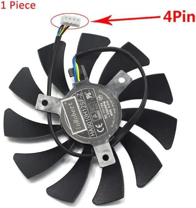 Alt view image 5 of 5 - 85MM HA9010H12F-Z 4Pin Cooler Fan Replacement For MSI GTX 1060 OC 6G GTX 960 83XB