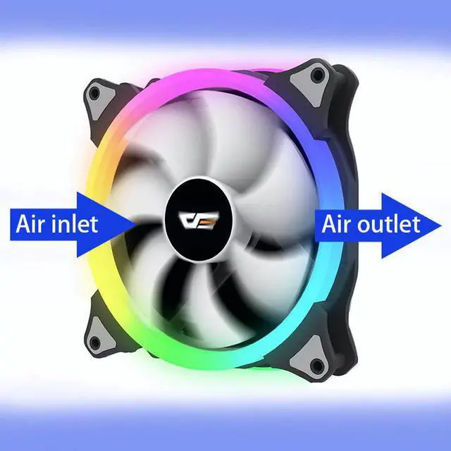 Alt view image 2 of 5 - CS140 Radiator 140mm Fan PC  Case Fan PC Cooling RGB Fan AURA SYNC Header IR Remote Quiet Computer Case CPU Cooler Fan