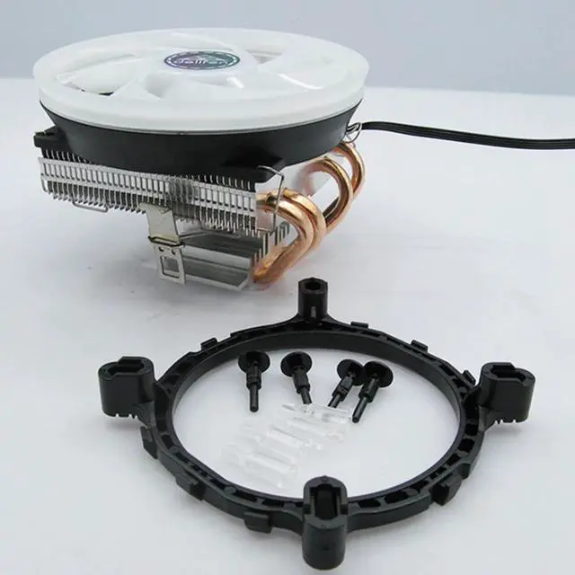 Alt view image 3 of 5 - 3Pin 4 heatpipe PC Cooling Fan RGB LED CPU cooler heatsink for LGA/775/115X/1366/AM4/AM3/AM2+/AM2/2011