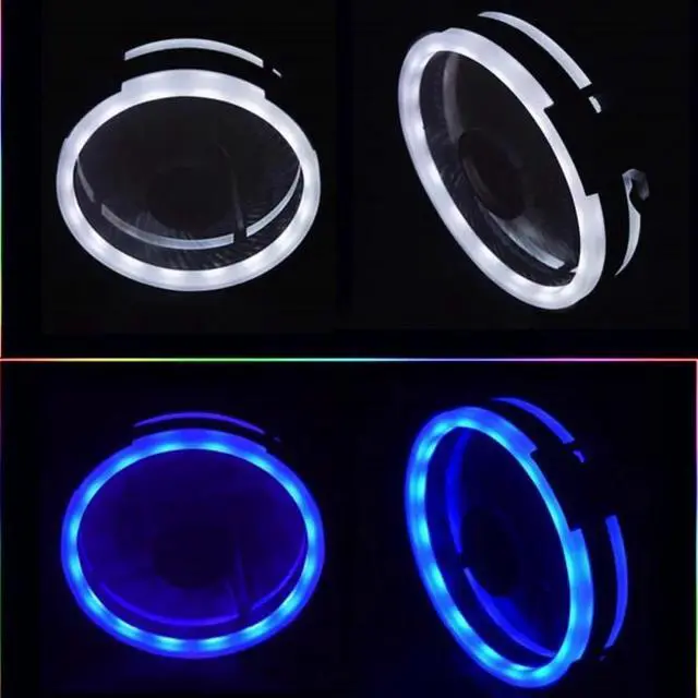 Alt view image 4 of 5 - Cooling Adjustable Computer 120mm Case  PC Case Cooler Glare RGB LED Red Blue Green  for Computer