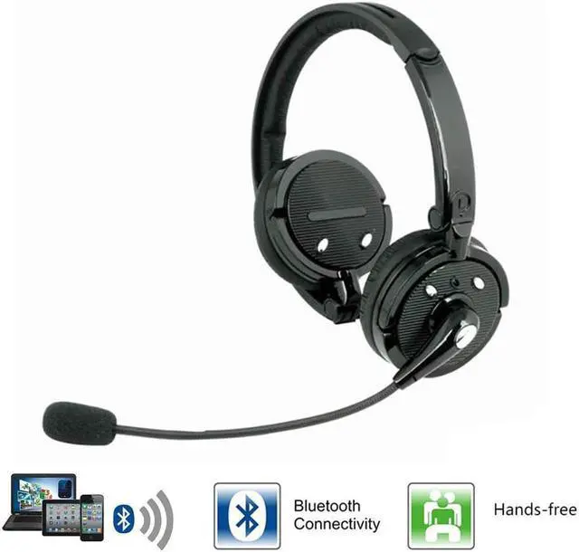 Alt view image 4 of 5 - Noise Cancelling headphone with Boom Microphone On Ear Phone Headset for Truck Driver Call Center PS3 Gaming Headset