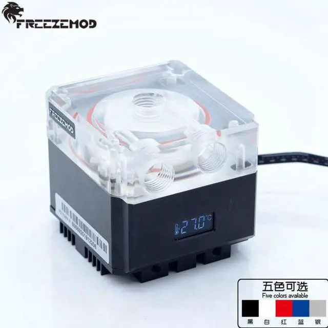 Main image of Compute cooling pc water cooler mute pump PWM intelligent flow 800L/H VA LCD temperature sense RGB light. PU-FS4M-P