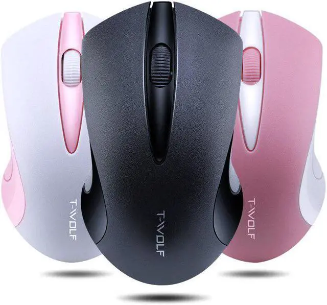 Alt view image 4 of 5 - 1600dpi Pink Computer Mouse Cute Gamer Girl Mouse Professional Gaming Mouse Wireless Optical Mouse Fashion Mute Mouse for Laptop