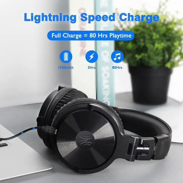 Alt view image 4 of 5 - Bluetooth V5.0 Headphones DJ  Wireless/Wired Headphones Wireless On-Ear Stereo Wireless+Wired Headset For Phones PC New