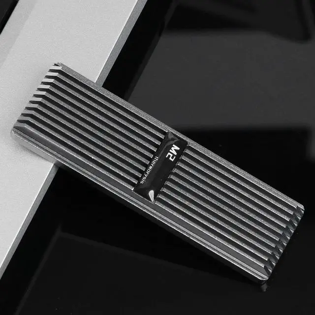 Alt view image 3 of 5 - Alloy M2 Heatsink Heat Dissipation Radiator SSD Thermal Cooling Pad for Desktop PC Solid State Disk Heatsink Heat