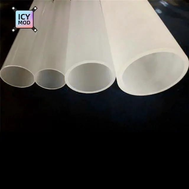Alt view image 4 of 5 - 2pcs 50CM Frosted Tube PMMA Acrylic Tube OD 12mm/14mm/16mm Matte Hard Pipe 500mm Length For PC Water Cooler System Custom Loop