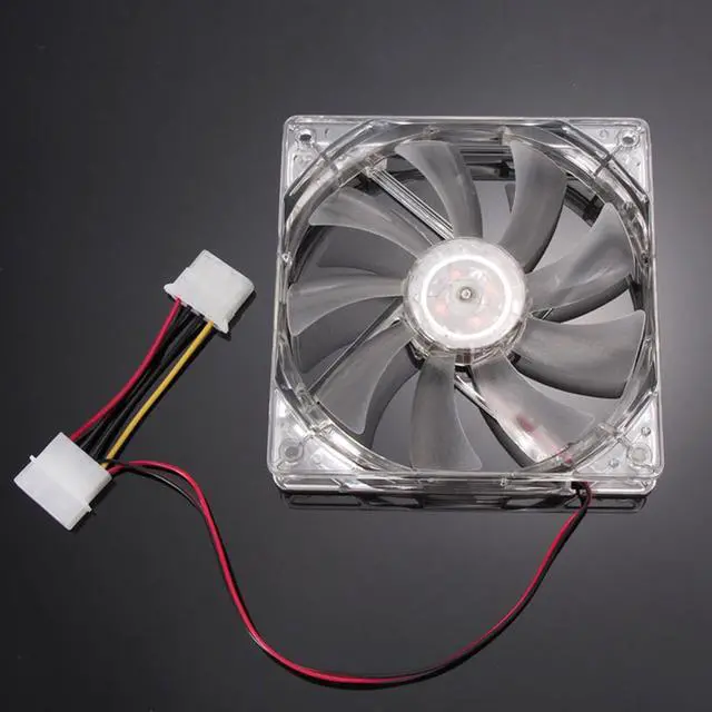 Alt view image 4 of 5 - 120mm Cooling Fan PC Computer Fan Quad 4 LED Light PC Computer Case Cooling Fan Mod Quiet Molex Connector Easy Installed Fan 12V