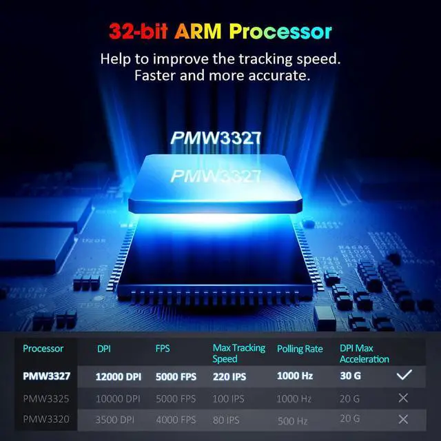 Alt view image 3 of 5 - PC257 Gaming Mouse Wired 12000 DPI Ergonomic Mouse USB With RGB Backlit 10 Programmable Buttons For Computer Gamer Mice