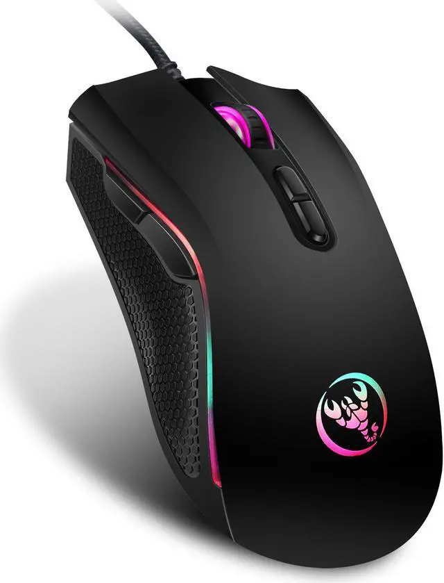 Alt view image 5 of 5 - Upgraded version RGB Light 7200DPI Macro Programmable 7 Buttons  Optical USB Wired Mouse Gamer Mice computer Gaming