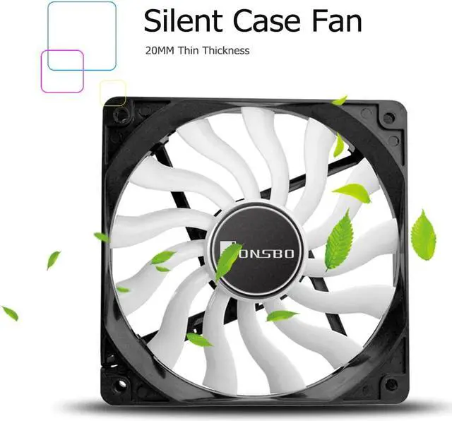 Alt view image 5 of 5 - 12020 Ultra-thin PC Case Fan 120mm Silent Desktop Computer Chassis Fan CPU Cooler Cooling Fan 4Pin 3Pin