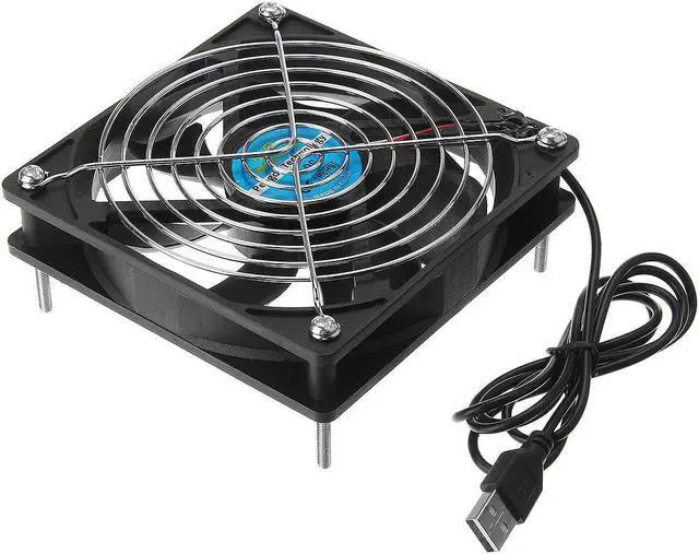 Main image of 5V 12CM Router Cooling Fan DIY PC Cooler TV Box Silent Quiet USB Power 120mm Fan USB TV Box Broadband Cat Cooling Rack Holder