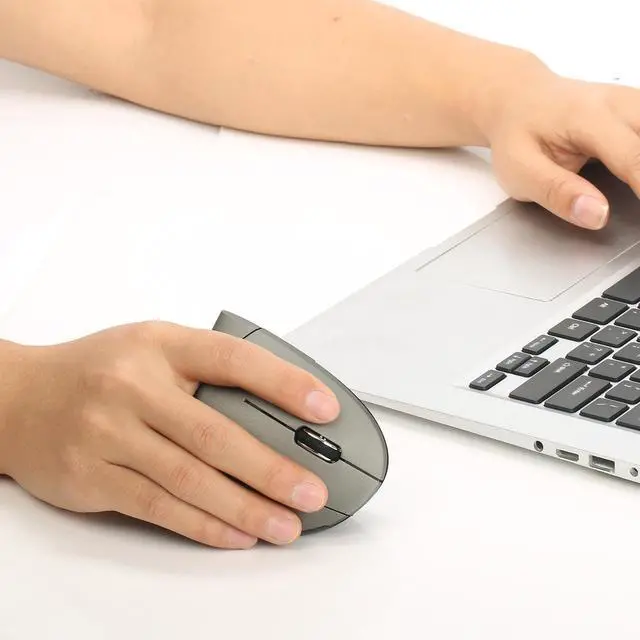 Alt view image 4 of 8 - Ergonomics Vertical Wireless Office USB Mouse 2.4GHz 2400 DPI Right Hand Gaming Mice