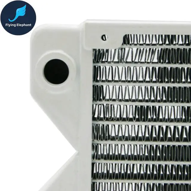 Alt view image 3 of 5 - 120/240/360/480mm*27mm Full Copper Radiator Computer Water Cooled Row black/white Heat Exchanger for PC water cooling