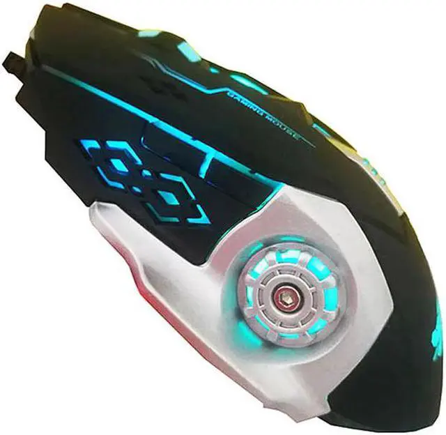 Alt view image 4 of 5 - Professional USB Wired Gaming Computer Mouse 5500 DPI Optical LED Lighting  Mouse Gamer  for Computer Overwatch Pubg Dota 2