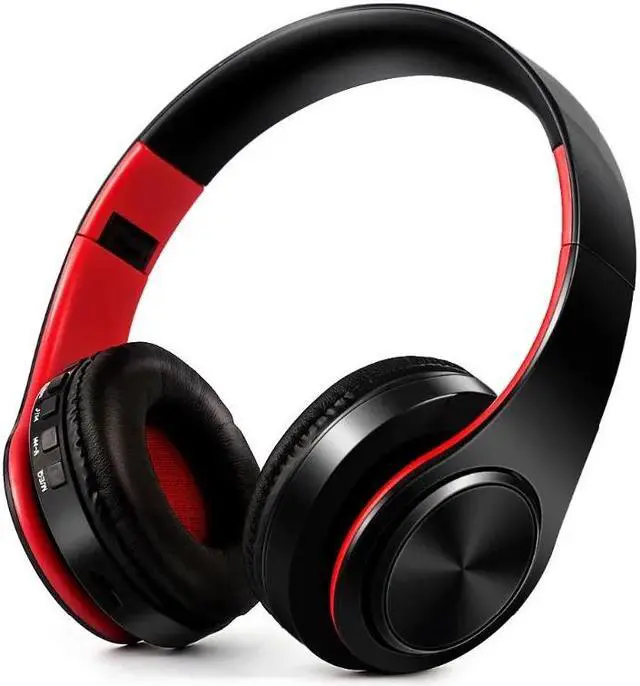 Alt view image 2 of 5 - earphone Bluetooth Headphones Over Ear Stereo Wireless Headset Soft Leather Earmuffs Built-in Mic for PC/Cell Phones/TV