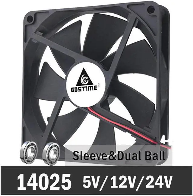 Main image of 14cm 140mm 5V 12V 24V PC Computer Case Fan Laptop CPU Cooling Fan 2PIN USB 140x140x25mm Ball/Sleeve Bearing