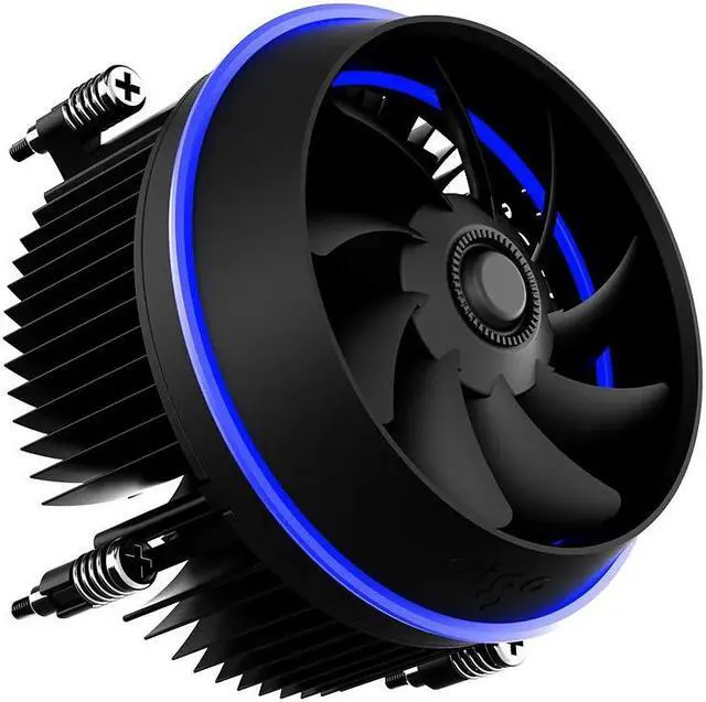 Alt view image 3 of 5 - shadow Aluminum CPU RGB Radiator Cooling Cooler 100mm 4Pin Double Ring LED Fan Heatsink for intel LGA 1155/1156