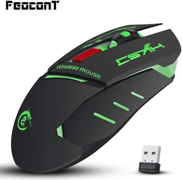 Main image of Mouse Gaming 2.4GHz USB Computer Mice Opto-electronic Mouse  Glow Adjustable 1200/1600/2400 DPI For Laptop PC