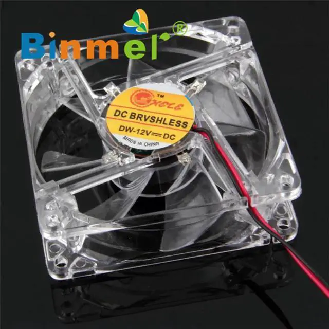 Alt view image 2 of 5 - Quad 4-LED Light Neon Clear 80mm PC Computer Case Cooling Fan Mod_KXL0718