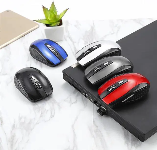 Alt view image 2 of 5 - 2.4GHz Wireless Gaming Mouse 6 Keys USB Receiver Pro Gamer mice For PC Laptop Desktop Professional Computer Mouse