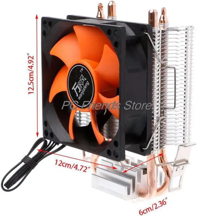Alt view image 4 of 5 - Aluminium PC CPU Cooler Cooling Fan For Intel 775/1155/1151 AMD 754/AM2